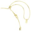 Collier Dextera à taille ronde, blanc, finition dorée