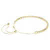 Collier Dextera à taille ronde, blanc, finition dorée
