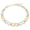Collier Dextera, taille ronde, chaîne, blanc, finition en métaux mélangés Collier Dextera, taille ronde, chaîne, blanc, finition en métaux mélangés