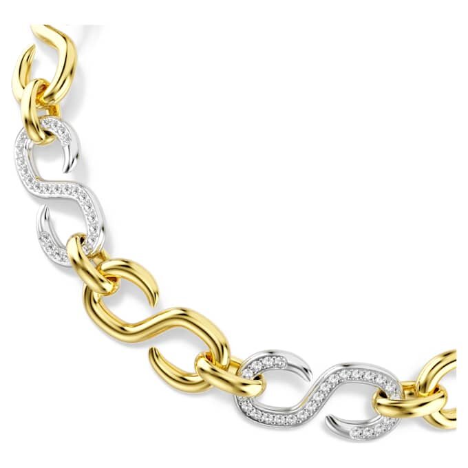 Collier Dextera, taille ronde, chaîne, blanc, finition en métaux mélangés Collier Dextera, taille ronde, chaîne, blanc, finition en métaux mélangés