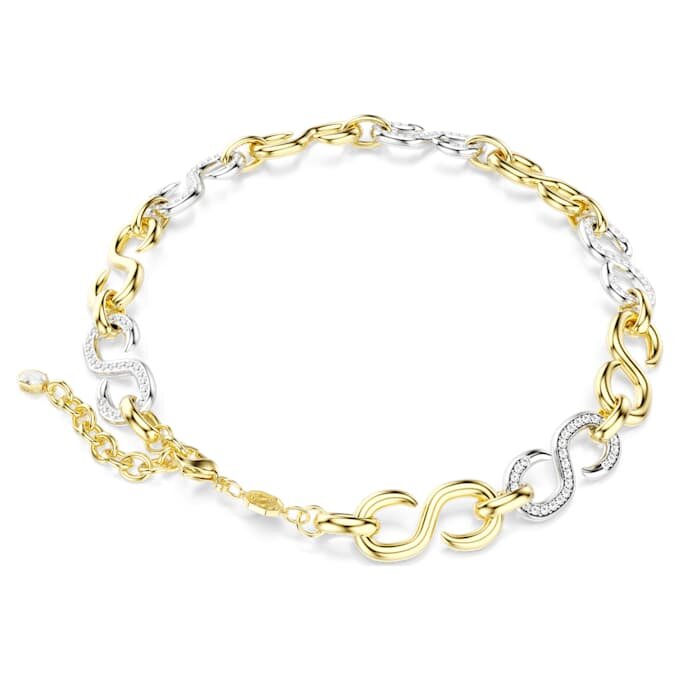 Collier Dextera, taille ronde, chaîne, blanc, finition en métaux mélangés Collier Dextera, taille ronde, chaîne, blanc, finition en métaux mélangés