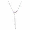 Collier en Y Ariana Grande X Swarovski, tailles variées, libellule, multicolore, plaqué rhodium Collier en Y Ariana Grande X Swarovski, tailles variées, libellule, multicolore, plaqué rhodium