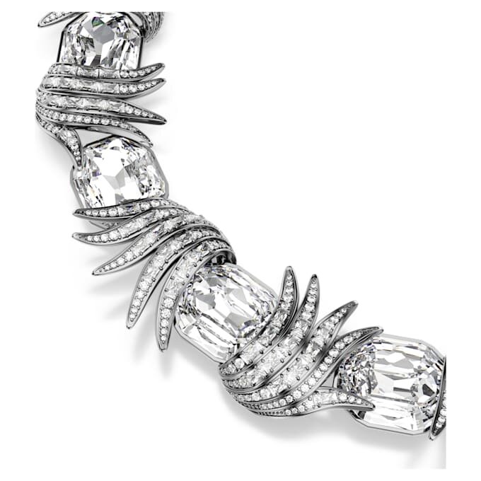 Collier « Feather » de la collection « The Vienna Collection », blanc, plaqué ruthénium Collier « Feather » de la collection « The Vienna Collection », blanc, plaqué ruthénium