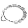 Collier « Feather » de la collection « The Vienna Collection », blanc, plaqué ruthénium Collier « Feather » de la collection « The Vienna Collection », blanc, plaqué ruthénium