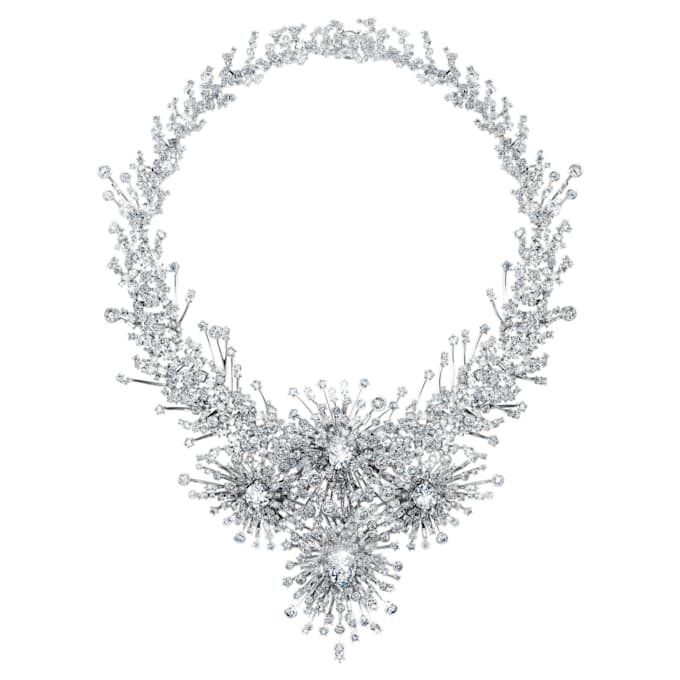 Collier Galaxy, diamants synthétiques 156,62 ct au total, formes variées, or blanc 18 carats Collier Galaxy, diamants synthétiques 156,62 ct au total, formes variées, or blanc 18 carats