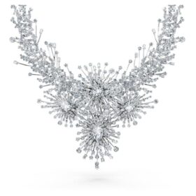 Collier Galaxy, diamants synthétiques 156,62 ct au total, formes variées, or blanc 18 carats