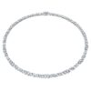 Collier « Galaxy Tennis » en diamants synthétiques, 47,27 ct au total, formes variées, or blanc 18 carats