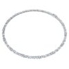 Collier « Galaxy Tennis » en diamants synthétiques, 47,27 ct au total, formes variées, or blanc 18 carats