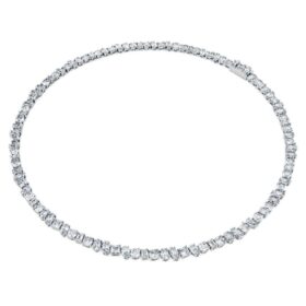 Collier « Galaxy Tennis » en diamants synthétiques, 47,27 ct au total, formes variées, or blanc 18 carats