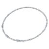 Collier « Galaxy Tennis » en diamants synthétiques, 47,27 ct au total, formes variées, or blanc 18 carats