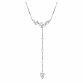Collier Galaxy Y, diamants synthétiques, 0,7 ct au total, formes variées, argent sterling