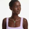 Collier Gema en Y, tailles variées, multicolore, plaqué or Collier Gema en Y, tailles variées, multicolore, plaqué or