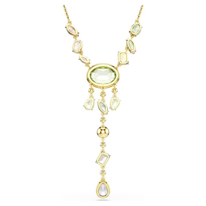 Collier Gema en Y, tailles variées, multicolore, plaqué or Collier Gema en Y, tailles variées, multicolore, plaqué or