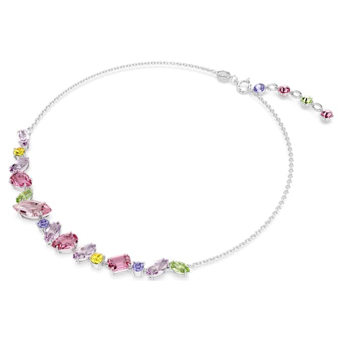 Collier Gema, tailles variées, multicolore, plaqué rhodium Collier Gema, tailles variées, multicolore, plaqué rhodium