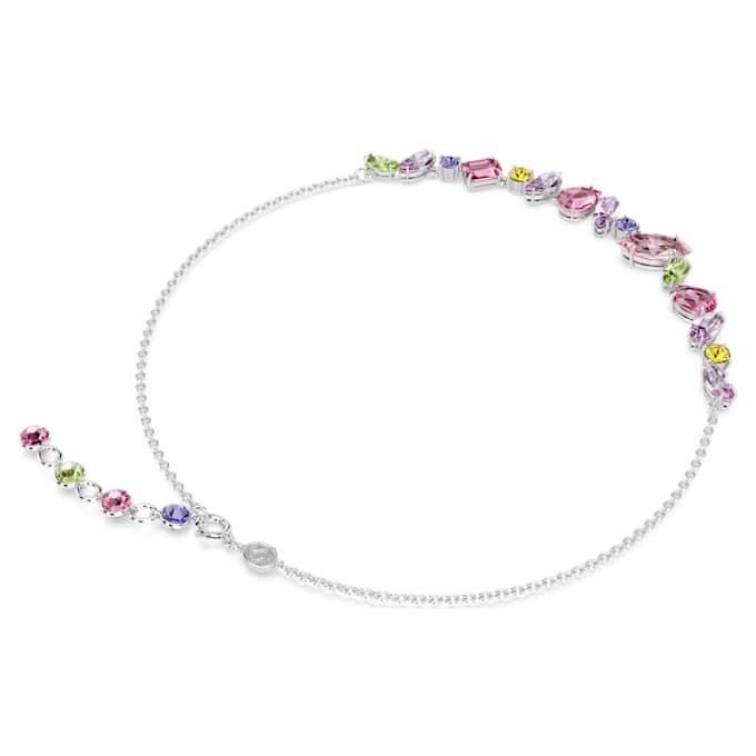 Collier Gema, tailles variées, multicolore, plaqué rhodium Collier Gema, tailles variées, multicolore, plaqué rhodium