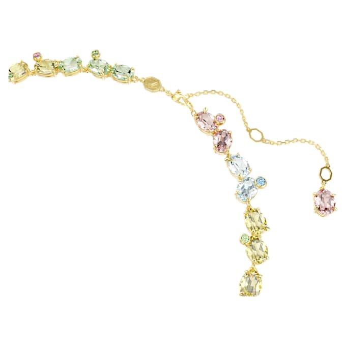 Collier Gema Tennis, tailles variées, multicolore, plaqué or Collier Gema Tennis, tailles variées, multicolore, plaqué or