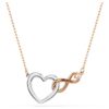 Collier Hyperbola « Infinity and Heart », blanc, finition métaux mélangés Collier Hyperbola « Infinity and Heart », blanc, finition métaux mélangés