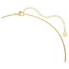 Collier Hyperbola, taille ronde, blanc, plaqué or