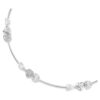 Collier Idyllia « Cœur et flèche », blanc, plaqué rhodium