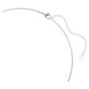 Collier Idyllia « Cœur et flèche », blanc, plaqué rhodium