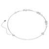 Collier Idyllia « Cœur et flèche », blanc, plaqué rhodium