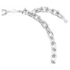 Collier Idyllia Perle de cristal, tailles variées, blanc, plaqué rhodium