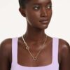 Collier Idyllia perles de cristal, blanc, plaqué or Collier Idyllia perles de cristal, blanc, plaqué or