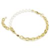 Collier Idyllia perles de cristal, blanc, plaqué or Collier Idyllia perles de cristal, blanc, plaqué or