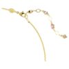 Collier Idyllia, tailles variées, motif floral, multicolore, plaqué or