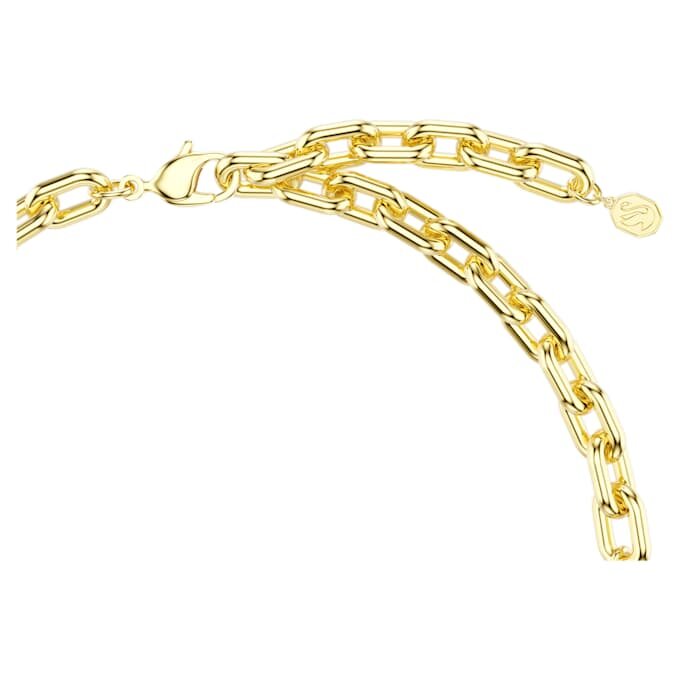 Collier Idyllia : tailles variées, pavé, fleur, multicolore, plaqué or