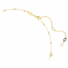 Collier Imber, taille ronde, motif dispersé, blanc, plaqué or