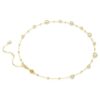 Collier Imber, taille ronde, motif dispersé, blanc, plaqué or