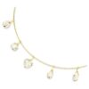 Collier Imber, tailles variées, blanc, plaqué or