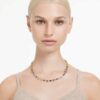 Collier Imber, tailles variées, multicolore, plaqué or