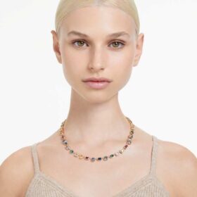 Collier Imber, tailles variées, multicolore, plaqué or