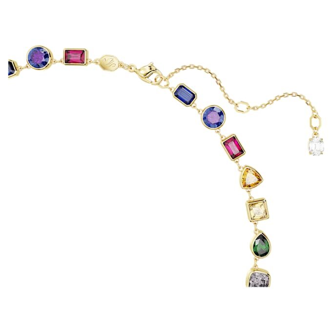 Collier Imber, tailles variées, multicolore, plaqué or