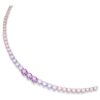 Collier Matrix à dégradé de cristaux ronds, multicolore, plaqué rhodium