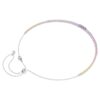 Collier Matrix à dégradé de cristaux ronds, multicolore, plaqué rhodium