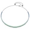 Collier Matrix à dégradé de tailles rondes, multicolore, plaqué ruthénium