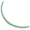 Collier Matrix à dégradé de tailles rondes, multicolore, plaqué ruthénium