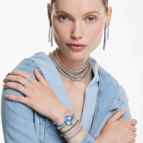 Bague Matrix Vittore, taille ronde, blanche, finition argentée