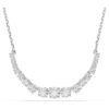 Collier Matrix à dégradé de zircons ronds, blanc, plaqué rhodium