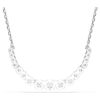 Collier Matrix à dégradé de zircons ronds, blanc, plaqué rhodium