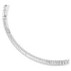 Collier Matrix, taille baguette, blanc, plaqué rhodium