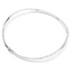 Collier Matrix, taille baguette, blanc, plaqué rhodium