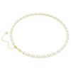 Collier Matrix Tennis Perle de cristal, taille ronde, blanc, plaqué or Collier Matrix Tennis Perle de cristal, taille ronde, blanc, plaqué or