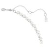Collier Matrix Tennis Perle de cristal, taille ronde, blanc, plaqué rhodium Collier Matrix Tennis Perle de cristal, taille ronde, blanc, plaqué rhodium