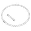 Collier Matrix Tennis, taille carrée, blanc, plaqué rhodium Collier Matrix Tennis, taille carrée, blanc, plaqué rhodium