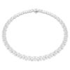 Collier Matrix Tennis, taille poire, blanc, plaqué rhodium Collier Matrix Tennis, taille poire, blanc, plaqué rhodium