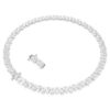 Collier Matrix Tennis, taille poire, blanc, plaqué rhodium Collier Matrix Tennis, taille poire, blanc, plaqué rhodium